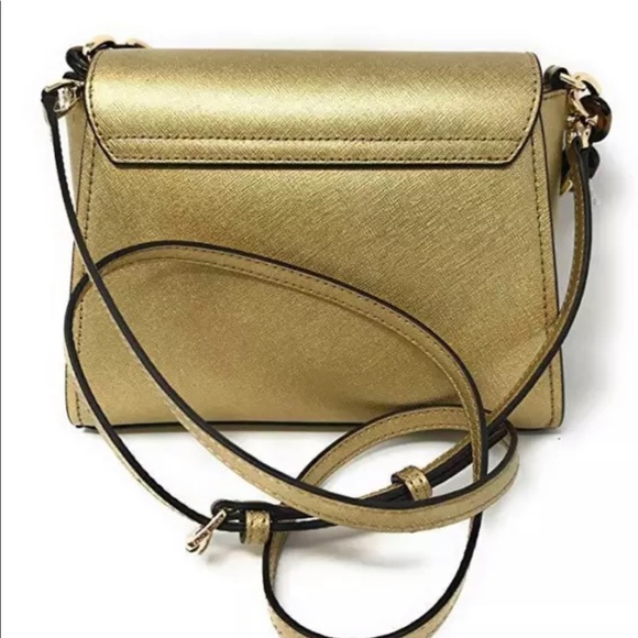 Michael Kors Gold Sofia Crossbody Satchel NEW Purse - Picture 2 of 5